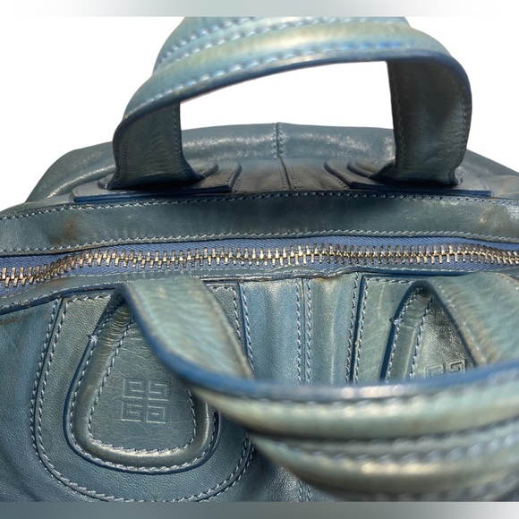 $1899 Retail Givenchy Nightingale Leather Blue Handbag satchel - Picture 7 of 13